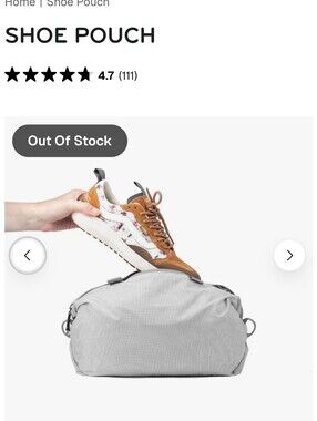 PeakDesign BNWT Shoe Pouch - 6L Capacity O/S